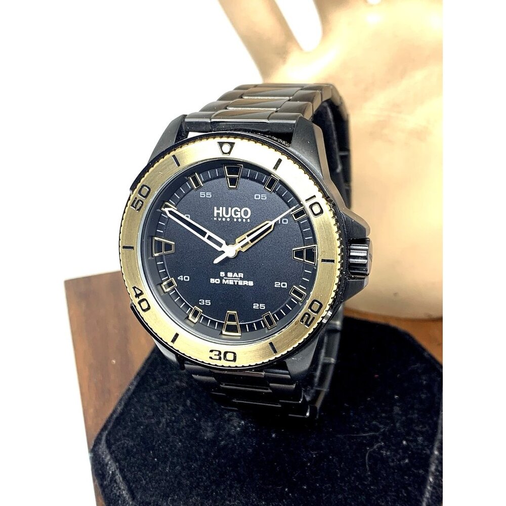 Hugo Boss Men's Watch 1530225 Streetdiver Quartz Black Dial Stainless Steel 44mm